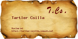 Tartler Csilla névjegykártya